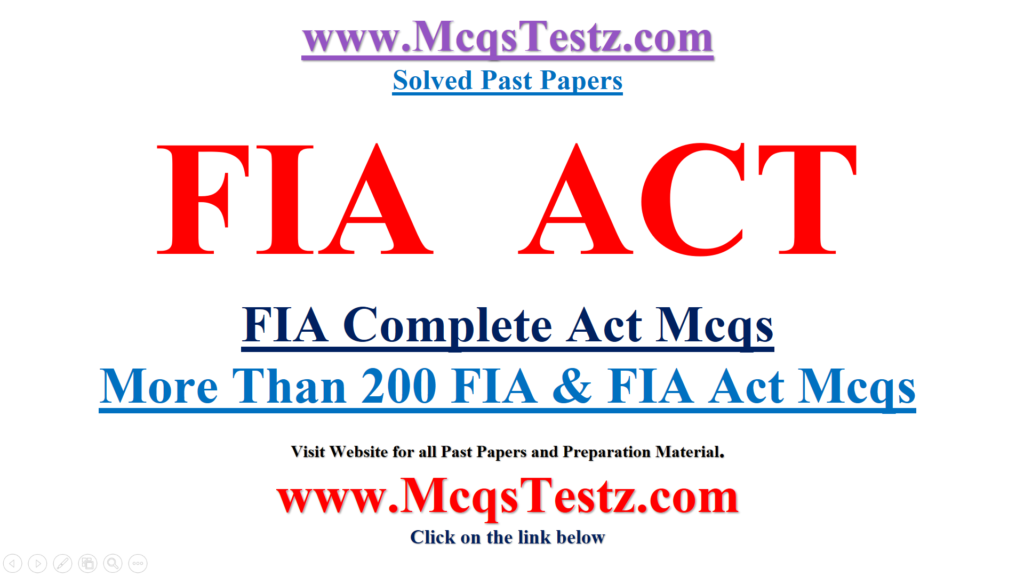 FIA, FIA Act 1974