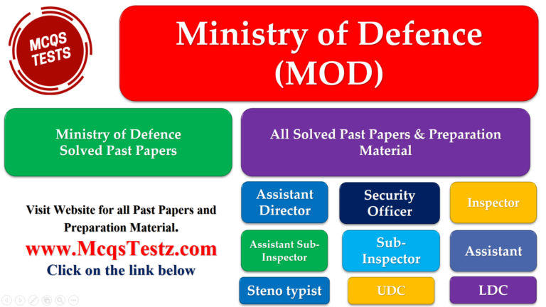 Ministry of Defence MOD Solved Past Papers