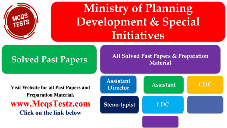 Ministry of Planning Development & Special Initiatives Solved Past Papers