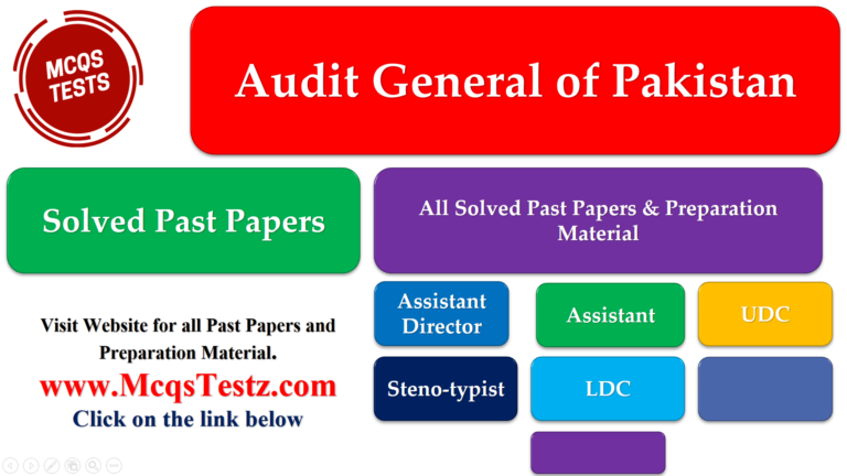 Audit General of Pakistan Solved Past Papers