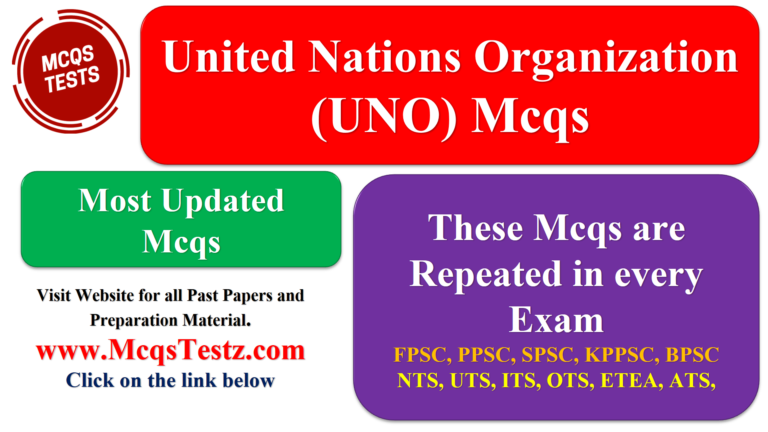 United Nations Organization (UNO) Mcqs