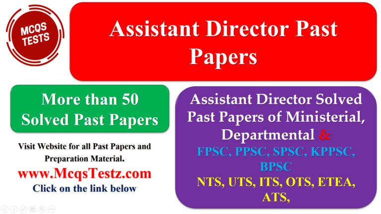 Assistant Director Solved Past Papers