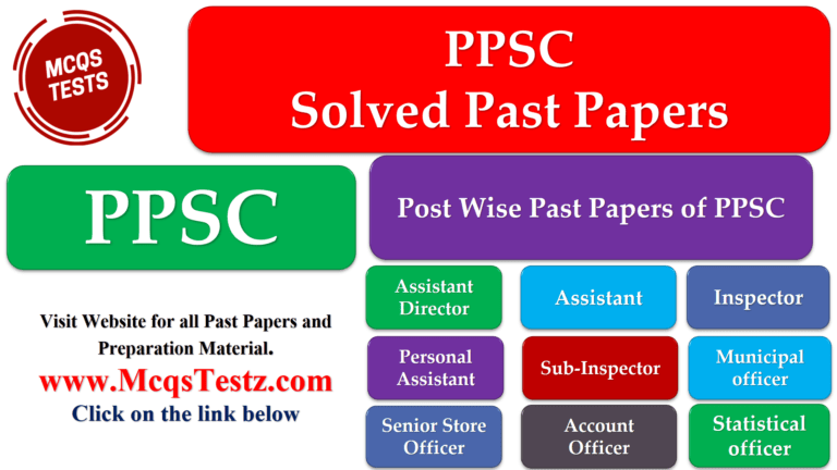 PPSC Solved Past Papers ​